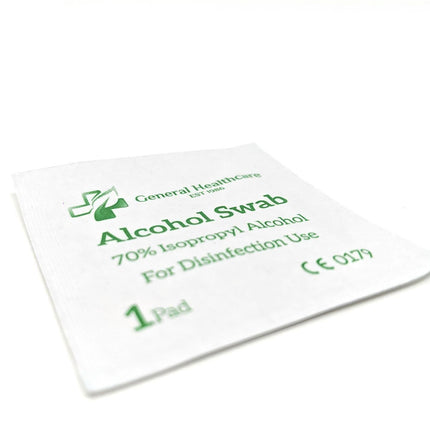 General Healthcare Alcohol Pre-Injection Alcohol Isopropyl Swabs (100 Packets) - General Healthcare