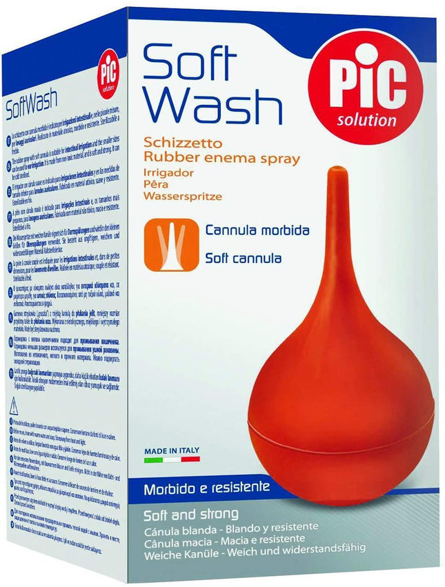Pic Solution Soft Wash - Rubber enema spray with soft cannula - 115ml - General Healthcare