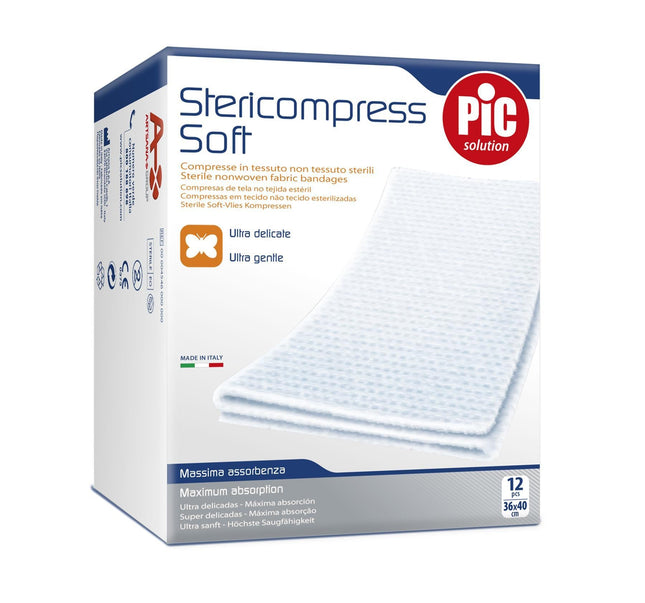 Pic Solution Stericompress Soft Non Woven - 36x40cm (12) - General Healthcare