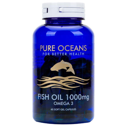 Pure Oceans Fish Oil - Fish Oil 1000mg Omega 3 - 60 Soft Gel Capsules - General Healthcare