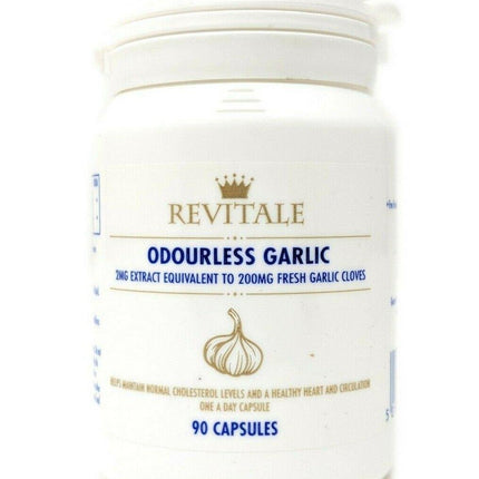 Revitale Odourless Garlic - 90 Softgel Capsules - 2MG Extract - General Healthcare