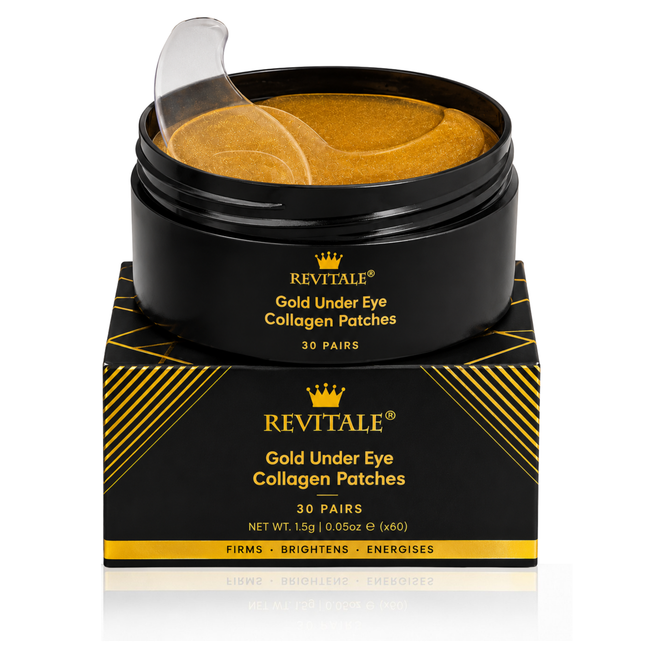 Revitale 24k Gold Under Eye Collagen Patches (30 Pairs - Jar)