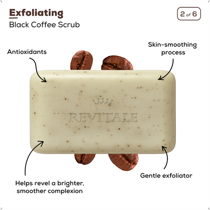Revitale Exfoliating Black Coffee Scrub Soap - 100g