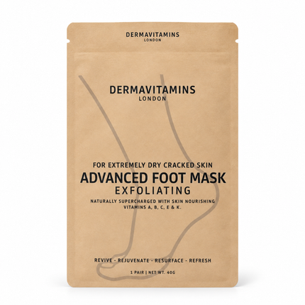 Dermavitamins Advanced Foot Mask Treatments for Dry & Cracked Feet - Peeling, Exfoliating & Moisturising