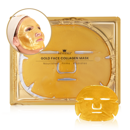 Revitale Gold Beauty Masks Set - Face, Under Eye, Chest (12 Masks)