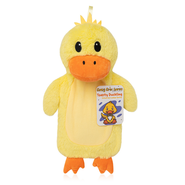 Childrens Animal Hot Water Bottle (Duck) Cozy, Safe & Fun Bedtime Companion