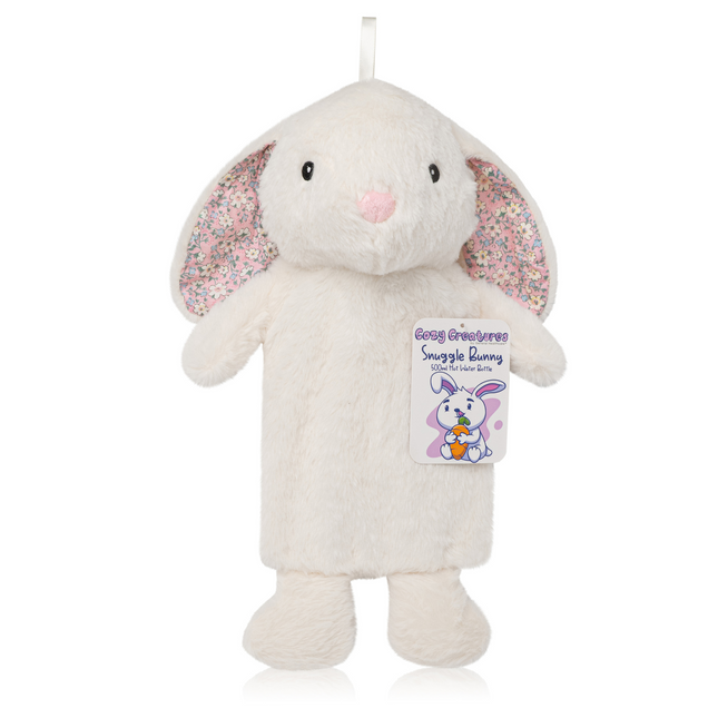 Childrens Animal Hot Water Bottle (Rabbit) Cozy, Safe & Fun Bedtime Companion