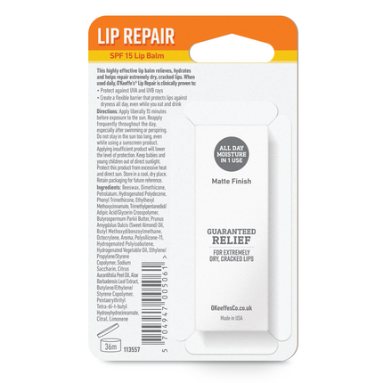 O'Keeffe's SPF15 Lip Balm Repair and Protect - Ski - Sun, 4.2 g