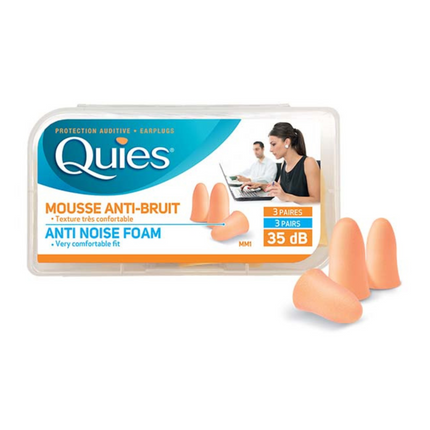 Quies Anti-Noise Foam Ear Plugs 35dB (3 Pairs)(Neutral)