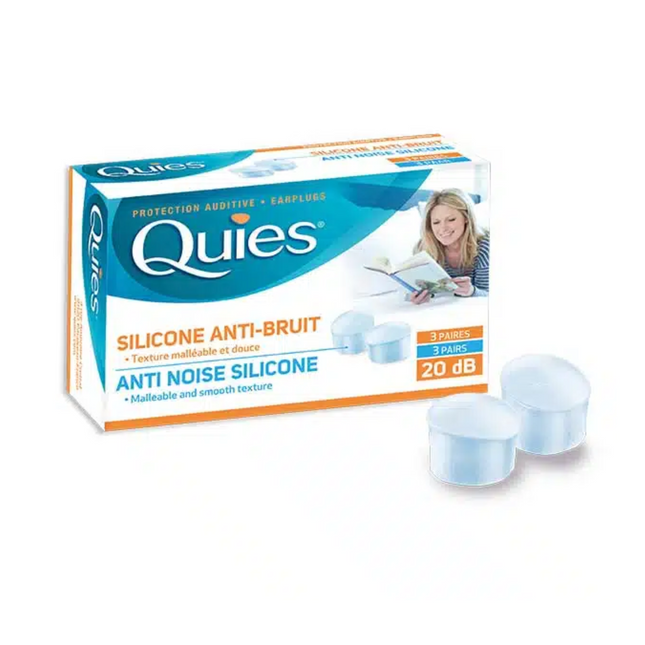 Quies Silicone Protection Ear Plugs 20dB (3 Pairs)