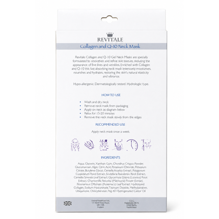 Revitale Collagen and Q-10 Neck Mask, Nourishes, Firms, Hydrates