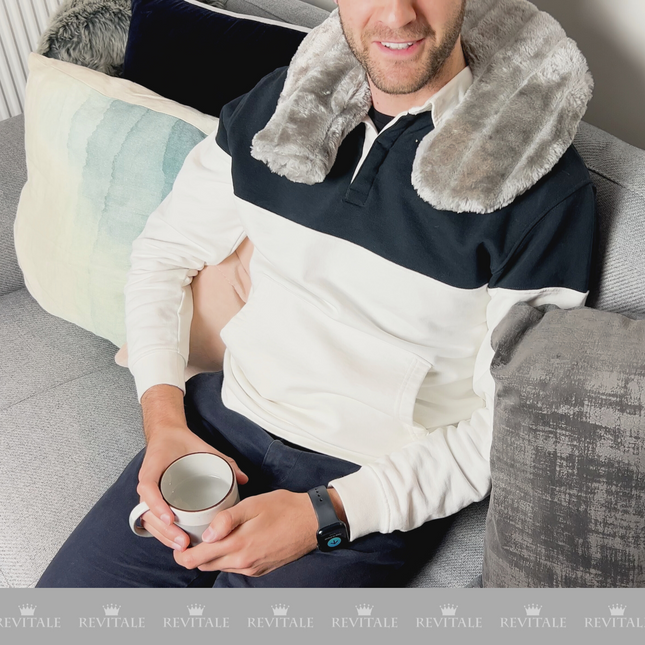 Revitale Fur Neck and Shoulder Hot Water Bottle (Slate Grey)