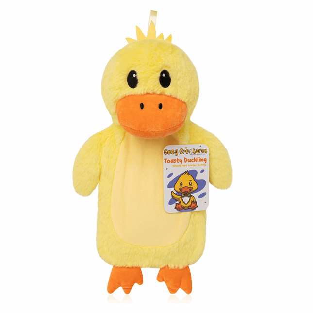 Childrens Animal Hot Water Bottle (Duck) Cozy, Safe & Fun Bedtime Companion - General Healthcare
