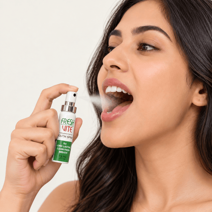 FreshVite Mouth Spray for longer lasting clean breath 15ml - General Healthcare