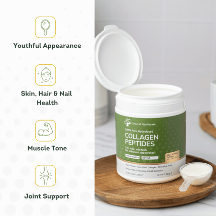 General Healthcare 100% Pure Collagen Peptides Powder 300g - General Healthcare