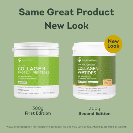 General Healthcare 100% Pure Collagen Peptides Powder 300g - General Healthcare