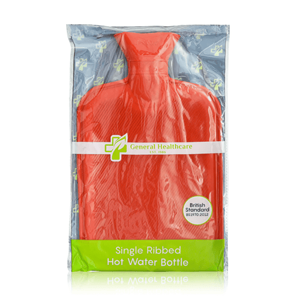 Large Hot Water Bottle - Natural Rubber Warmer - 2L litre - General Healthcare