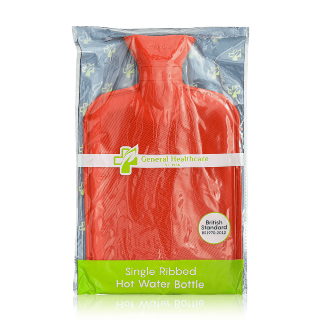 Large Hot Water Bottle - Natural Rubber Warmer - 2L litre - General Healthcare