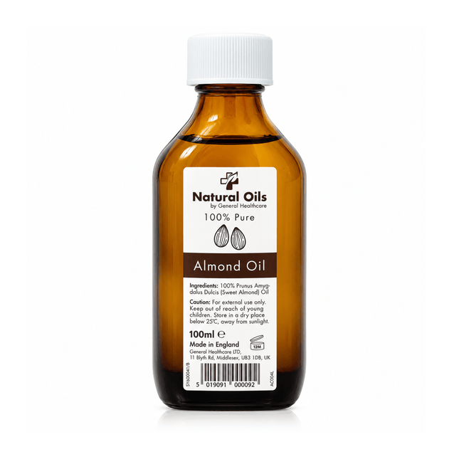 Natural Oils 100% Pure Almond Oil - 100ml - General Healthcare