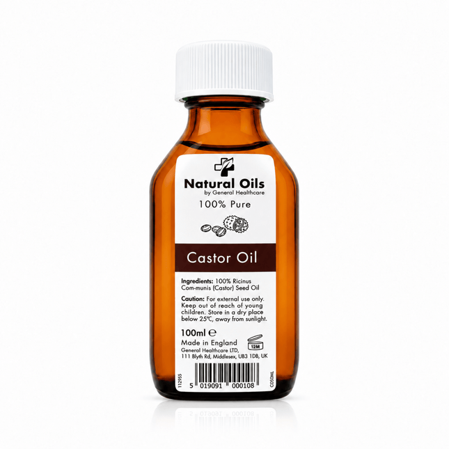 Natural Oils 100% Pure Castor Oil - 100ml - General Healthcare
