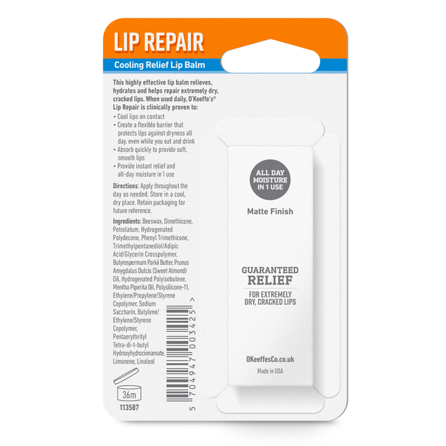 O'Keeffe's Lip Balm Repair Stick Cooling 4.2g - General Healthcare