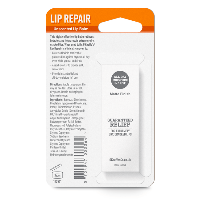 O'Keeffe's Lip Repair Stick Original 4.2g - General Healthcare