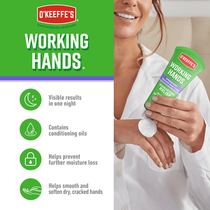 O'Keeffe's Working Hands Overnight 80ml - General Healthcare