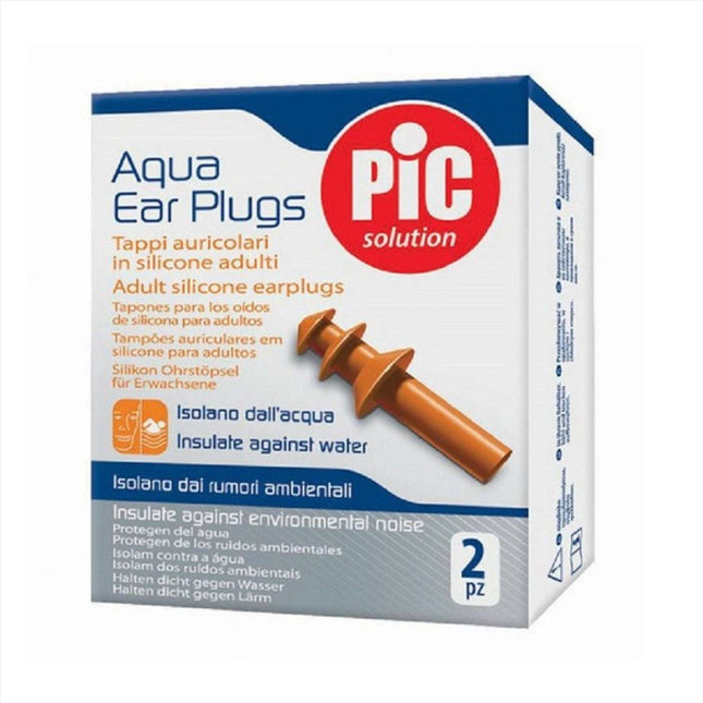 Pic Solution Adults Silicone Aqua Ear Plugs (1 Pair) - General Healthcare