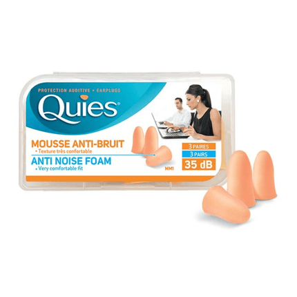 Quies Anti - Noise Foam Ear Plugs 35dB (3 Pairs)(Neutral) - General Healthcare