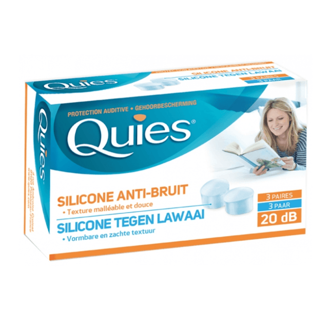 Quies Silicone Protection Ear Plugs 20dB (3 Pairs) - General Healthcare