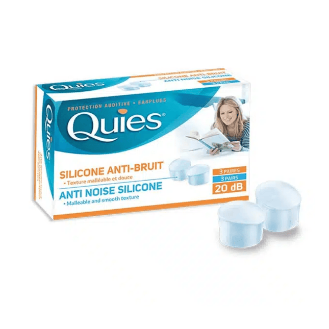 Quies Silicone Protection Ear Plugs 20dB (3 Pairs) - General Healthcare
