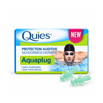 Quies Swimming Ear Protection Aquaplug (1 Reusable Pair) - General Healthcare