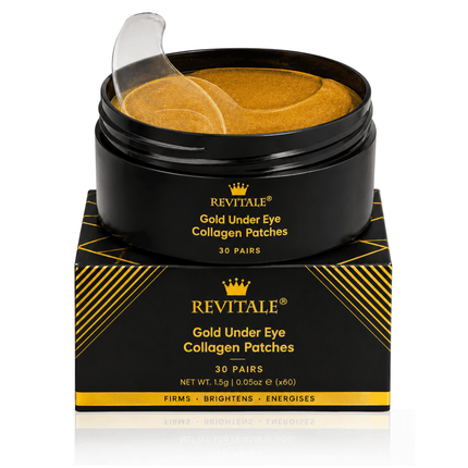 Revitale 24k Gold Under Eye Collagen Patches (30 Pairs - Jar) - General Healthcare