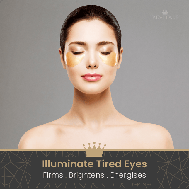 Revitale 24k Gold Under Eye Collagen Patches (30 Pairs - Jar) - General Healthcare