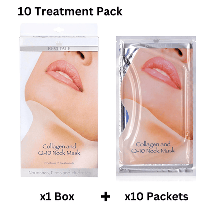 Revitale Collagen and Q - 10 Neck Mask, Nourishes, Firms, Hydrates - General Healthcare