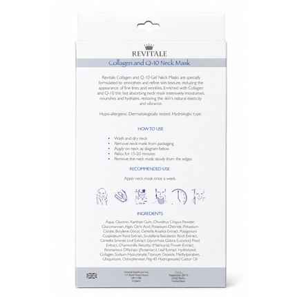 Revitale Collagen and Q-10 Neck Mask, Nourishes, Firms, Hydrates - General Healthcare