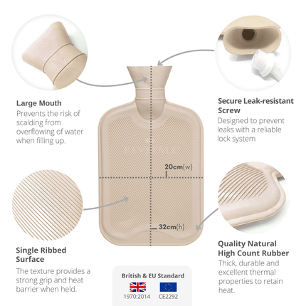 Revitale Foot Warmer Hot Water Bottle (Slate Grey) - General Healthcare