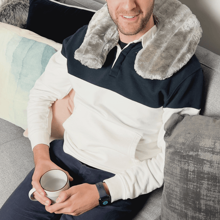Revitale Fur Neck and Shoulder Hot Water Bottle (Slate Grey) - General Healthcare
