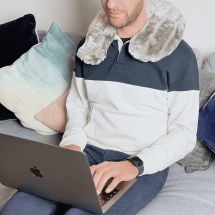 Revitale Fur Neck and Shoulder Hot Water Bottle (Slate Grey) - General Healthcare