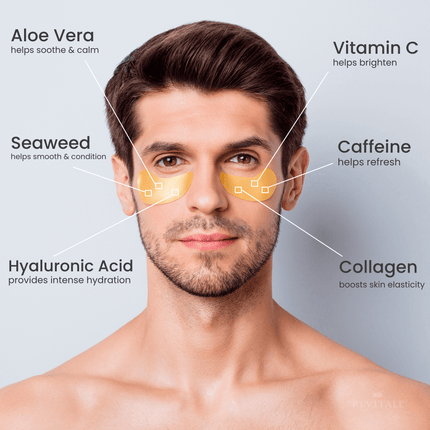 Revitale Gold Under Eye Collagen Patches (Jar - 30 Pairs) - General Healthcare