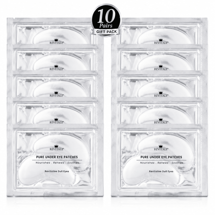Revitale Pure Hyaluronic Acid & Peptides Under Eye Patches (Packets - 10 Pairs) - General Healthcare