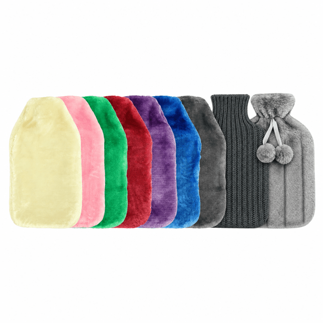 Soft Faux Fur Hot Water Bottle Cover Only - for Standard 2 Litre - General Healthcare