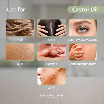 Dermavitamins 100% Pure Castor Oil - 10ml - General Healthcare
