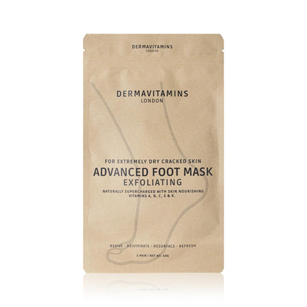 Dermavitamins Advanced Foot Mask Bag - Repairs Dry Feet Treatments (Peeling - Moisturising - Exfoliating) - General Healthcare