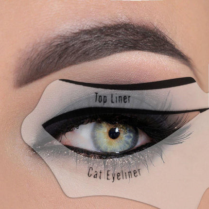 Eyeliner Stencil - Eyeshadow Guide, Smokey Cat, Quick Eye Makeup Tool Set - General Healthcare