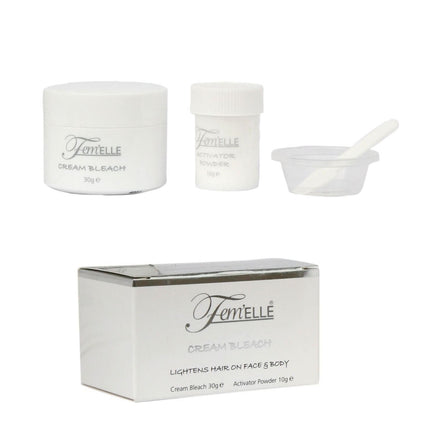 Fem'ELLE Cream Bleach 30g - Hair Lightening Treatment on face and body - General Healthcare