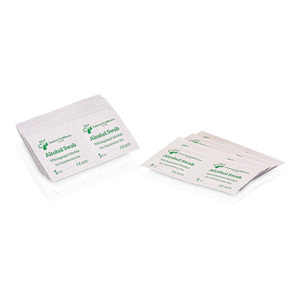 General Healthcare Alcohol Pre-Injection Alcohol Isopropyl Swabs (100 Packets) - General Healthcare