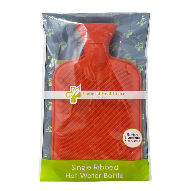 Large Hot Water Bottle - Natural Rubber Warmer - 2L litre - General Healthcare