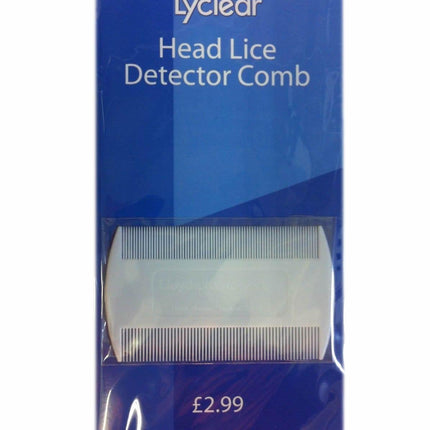 Lyclear White Double Sided Nit Comb for Head Lice Detection Comb Kids ...