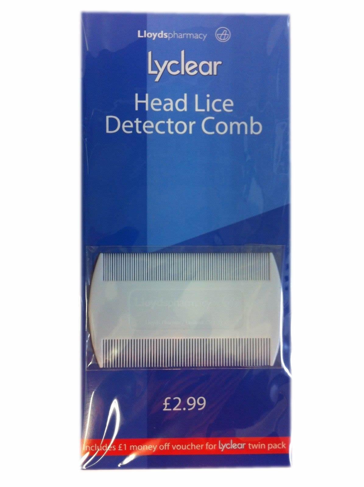 Lyclear White Double Sided Nit Comb for Head Lice Detection Comb Kids ...